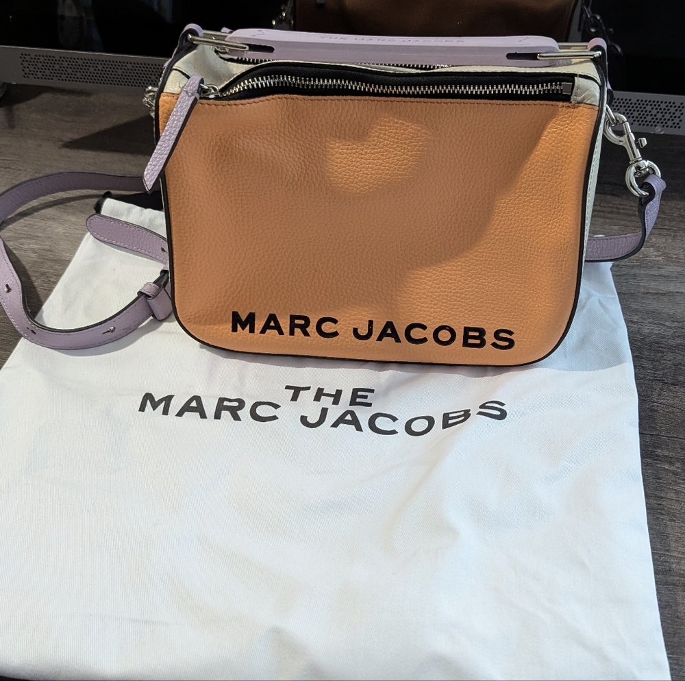 Marc Jacobs "Soft Box" Orange and Lavender Crossbody Bag